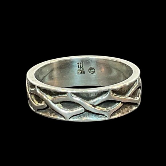 James Avery Crown of Thorns Ring Sz 10 Sterling Silver Retired Jesus Religious - Picture 5 of 10